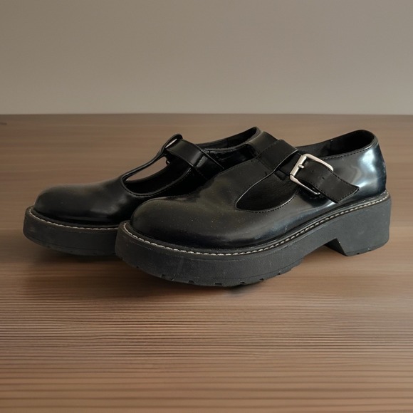 Madden Girl Shoes - Madden Girl Thunder Mary Jane Platform Shoes 7M Black Lug Dark Academia
